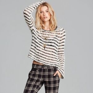 Free People Downy Stripe Pullover Sweater